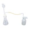 Yunseity Gas Separating Funnel Set, 150ml Conical Bottle 125ml Gas Collecting Bottle, Chemistry Lab for O2 H2 CO2 Generating, Ideal for School Science Experiment Tools