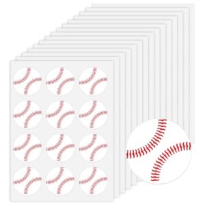 Yuomeaz 180Pcs Baseball Stickers, 1.18inch Self-Adhesive Baseball Sports Stickers, Decorative Baseballs Theme Labels for Party Favors, Birthday, Team, Gift, Helmets