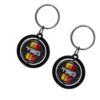 Yupbizauto 2-Pack Black Spinner Keychains For Toyota TRD, Metal Racing Development Stripe Key Rings for Car Keys, Bags and Luggage