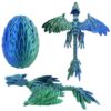YVBBHE Extra Large Dynamic 3D Printed Dragon Egg with Dragon Inside，Open and Close Mouth with Wings Movable and Eyes, Flying Fidget Bird Animals for Home Decoration(Laser Green)