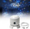 Ywalxskk Dynamic Rotating LED Projector Light, 360° Rotating Ocean Wave Night Projection Night Light, Multi-Angle Projection Base, for Meditation, Bedroom, Home Theater (Snowflakes, USB-Powered)
