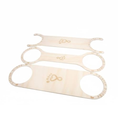 YWJLQH Kids Balance Board Balance Beam Stepping Stone Bridge Toy Sensory Board Solid Wood Design With Smooth Finish Encourages Confidence And Controlled Movement Suitable for Preschoolers Kindergartens Playrooms Classrooms , Wooden Footprint Regular Set