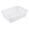 YWJLQH Storage Basket Polypropylene Container Lightweight Organizer Multipurpose Bin Suitable for Workshop Home , White