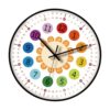 YWLUUOO Educational 8Inch Wall Clock Telling Time Teaching Clock for Quiet Movement Easy to Read Number for Time Learning Wall