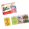 YWLUUOO Large Size Preschool Concentration Training Challenges Game Cards Set with Wipe Surfaces and Cartoon Designs Recyclable Wipe Flashcards
