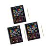 YWLUUOO Scratch Doodling Notebook Twin Coil Binding Scratch Drawing Book with Wooden Tool for and Adults Gift Finemotor