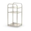 YWMJZEU Stainless Steel Rack Metal Shelving Unit Anti Wobble Organizer Shelf for Kitchen, Lavatory, 2-Tier, No Wheels