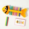 YXWELLIFE Montessori Fine Motor Skills Toys for Toddlers, Wooden Fishbone Color Matching & Sorting Toy with 20 Task Cards, Learning Educational Gifts for 3 4 5 6 Year Olds, Baby Sensory Training Toys