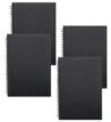 YYaaloa 8-Pack A5 Lined Sketch Book Soft Cover Spiral Notebooks Journals 120 Pages 5.7" x 8.3" Cream colored paper (A5 Lined black 8pcs)
