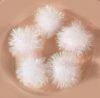 YYCRAFT 30pcs Large Glitter Tinsel Pom Poms Sparkle Balls for DIY Craft,-White/Iridescent White(1.5")