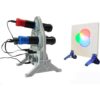 YZHYY 3-Color Light Source Demonstrator, Light's Three Primary Color Synthesis Experiment Device with Projection Screen,Light Source Direction & Intensity Adjustable, for Physics Teaching