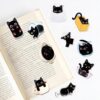 Zaamwoyy 10Pcs Black Cat Magnetic Bookmarks, Cute Bookish Book Marks for Women Book Lovers Gift, Funny Cat Hiding in Cups Boxes Theme Page Tracker Clips for Girls Students Teachers Reading Accessories