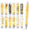 Zaamwoyy 24Pcs Childhood Cancer Awareness Ballpoint Pens Gold Ribbon Posters Retractable Pens Inspirational Quotes for Charity Public Events, Campaigns, Pediatric Hospital, Students