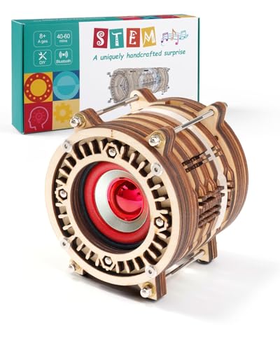 Zaaqii STEM DIY Bluetooth Speaker Kit - STEM Engineering Toys for Kids Ages 8-16. Build Your Own Portable Speaker with Rechargeable Battery. Educational Birthday for Teens, Boys & Girls.(Red 2 Pack)
