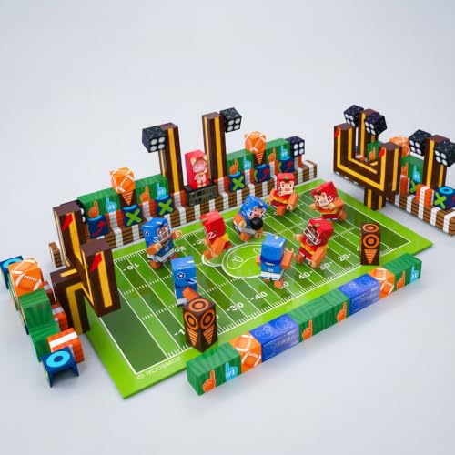ZadaBelly Rugby Themed Magnetic Building Blocks Set 148PCS, STEM Pixel Stacking Cubes DIY Sports Field Construction Playset, Ideal Birthday for Teen Boys Girls 14 Years Old & Up