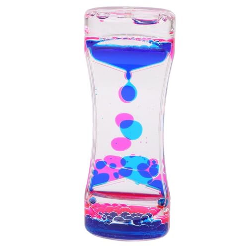 ZAICOLER Liquid Motion Bubbler Timer, Relief Desk Toys for Kids Teenager Adults, Ideal Present for Office Workers Sensory Toy with Acrylic Material Improve Visual Tracking Skills (Blue and Pink)