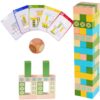 Zamtzax Wooden Stacking Tower Game for Kids & Adults – Educational Wooden Stacking Blocks Puzzle Game for Kids Ages 3+, Fast-Paced Family Fun for Party, Classroom & Kid Games