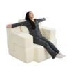 ZAVEROX Multi-Functional Single Sofa Converts to Computer Desk with Corduroy Upholstery, Compact Foldable Design for Small Spaces, Ideal for Office Workers and Home Use