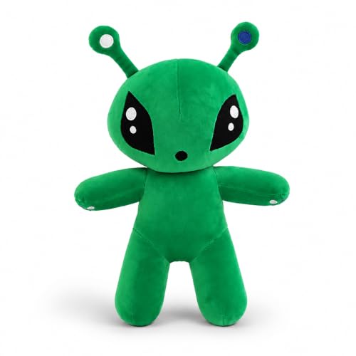 Zaxqerm Alien Plush Toy, Green Alien Stuffed Animal, Soft Cute Extraterrestrial Doll for Boys Girls, Outer Space Themed Cuddle Buddy for Kids, Unique Gift for Sci‑fi Fan 13.4 Inch