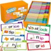 Zazopup 30 Read and Rhyme Flip Books,Word Family Build Book,Learn to Read Phonics Flash Cards,Sight Words Flash Cards Kindergarten Classroom Homeschool Learning Book,Phonics Flashcards,Reading Games