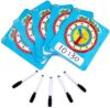 ZazzyKid Time Learning Analog Clock for Kids - Pack of 5 (7 x 8 Inches) with 5 Erasable Markers: Teach Children to Tell The Time