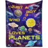 ZCJB-WSRY Cute Planet Throw Blanket 40"x30" for Girls Boys Kids Pet