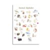 ZCWLGHQ Animal Alphabet Chart Canvas Poster Decor Gift