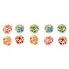 ZCZQC 10PCS Metal Hollow Round Beads 16mm Colorful Star Bead Accessories for Bracelet Pendants Phone Charms Necklaces Car Ornaments DIY String Craft Materials Gold