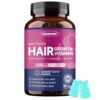 ZEBORA Biotin Gummies with Hyaluronic Acid, Keratin and Collagen – Extra Strength Hair Skin and Nails Vitamins for Women - Hair Growth Women and Men - 90 Blueberry Gummies