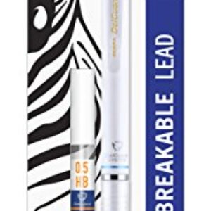 Zebra Pen DelGuard White Barrel Mechanical Pencil, 0.5mm, Fine Point, 1-Pk