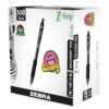 Zebra Pen Z-Grip Retractable Ballpoint Pen, Smooth-Flowing Black Ink, 1.0mm Medium, School & Office Supplies, Ideal for Note-Taking, Journal and Planner Use, 108-Pack (22108)