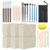 ZEHIQ White Air Dry Clay 6.6 lbs with 25pcs Pottery Sculpting Tools Set