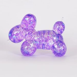 Zelrivo Balloon Dog Squishy Stress Balls, Soft Slow Rising Squishy Fidget Toys, Cute Balloon Animal Sensory Squeeze Toy for Kids Adults Boys Girls Age 3+ (Purple)