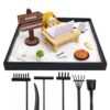 Zen Garden Funny Mini Desktop Decor Sand Box Kit Accessory Stress Relief Gifts for Office Coworkers, Friends, Family