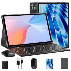 ZENTALITY 2026 Android 15 Tablet 10 Inch with Keyboard, 30GB RAM 64GB Storage Expandable to 1TB, Octa-Core Processor, 8000mAh Battery, IPS Display, WiFi, Bluetooth 5.0, Face Unlock, Split Screen