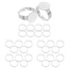 Zerodeko 30pcs Adjustable Round Stainless Steel Ring Bezel Base Tray for Jewelry Making Supplies, 12mm Finger Ring Blank with Tarnish-Resistant and Waterproof Features, for Crafting