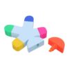 Zerodeko 3pcs Color Fluorescent Highlighter Pens with Cute Human Shaped Design, Plastic Multi-color Marker Pen for Reading Highlighting and Document Marking, Creative Office Stationery
