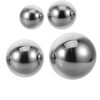 Zerodeko 4PCS Infant Visual Sensory Mirror Balls, 6.3/7.6/10/12cm Stainless Steel Hollow Sphere Balls, Color Reflective Gazing Globe for Nursery Bedroom Tabletop Decoration