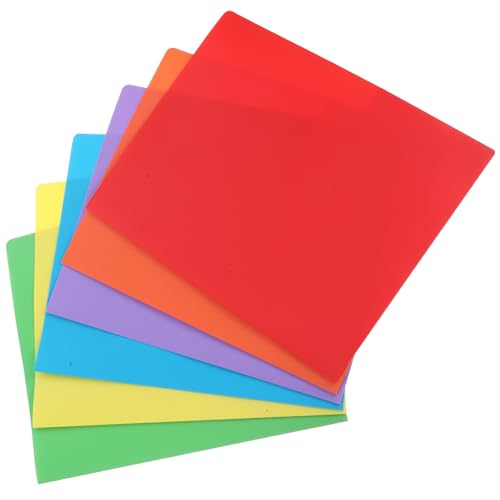 Zerodeko 6pcs Plastic Two Pocket Folders with A4 Pocket Design and Dual Page Clamps, Water Resistant Pp Material for Large Capacity Storage and Organizing Office Documents, for Projects
