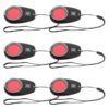 Zerodeko 6pcs Portable Quick-Drying Black Thumbprint Ink Pad with Lanyard, Round Refillable Ink Pad for Contract Signing and Scrapbooking, Compact Design for Easy Carry