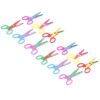 Zerodis 12pcs Decorative Paper Edge Scissors Craft Scissors for DIY Craft Projects with 6 Unique Patterns Ergonomic Grip for Kids Adults School Photo Albums School Supplies