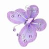 Zerodis 24 Pieces Glitter Wire Organza Butterflies Decorative Mesh Butterflies 2in Gauze Design for Wedding Table Decor Craft DIY Wall Door Party Decoration (Purple)