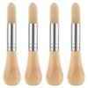 Zerodis 4 Pcs Toddler Paint Brushes, Gourd Shape, 12cm / 4.72in, Wood, Low Key Circular Head Design, Round Wooden Handle of 0.87 Inches/2.2 Cm in Diameter, for Preschool Painting Art Craft