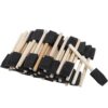 Zerodis 50 Pcs Foam Brush Set Wood Handle Sponge Paint Brushes 5.9 X 1 in Beveled Tip for Acrylic Watercolor Varnish Art Class DIY School Projects and Hobby Use