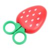 Zerodis Cartoon Strawberry Safety Scissors Scissors Cute Paper Craft with Magnet Fruit Sleeves Round Headband Protective Film for Kids Student Suitable for Home Decoration