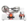 Zerodis Crafting Tools Motor Model Hot Air Steam Power Physics Toy with Zinc Alloy Body and Aluminum Base for Lab Teaching and Demonstration Miniature Stirling Engine