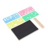 Zerodis Craft Materials Sheets Paper with 5 Bamboo Sticks and 4 Templates for DIY Craft Painting Kids Travel Activity Scratch Paper Set 50