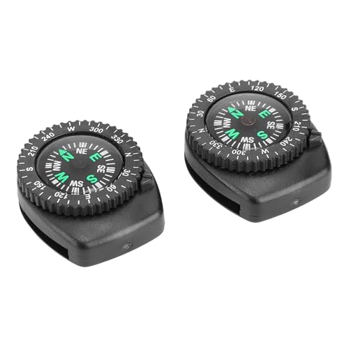Zerodis Portable Watch Band Compass,Lightweight Plastic Design, Ideal for Camping and Hiking, Includes Dismantable Features and Strap Hole for Easy Attachment Mountaineering Rock