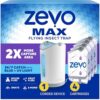 Zevo Max Flying Insect Indoor Fly Trap: Easy, Mess-Free Solution - Light Trap Catches & Kills House Flies, Fruit Flies, Gnats, & More (1 Plug in Device & 4 Cartridges)
