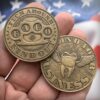 ZFG Inc. F.A.F.O. F*ck Around & Find Out/Mind Your Business Challenge Coin, Funny Novelty Gag Gift, Hilarious Sarcastic Collectible for Friends, Dark Brass, 1-Coin